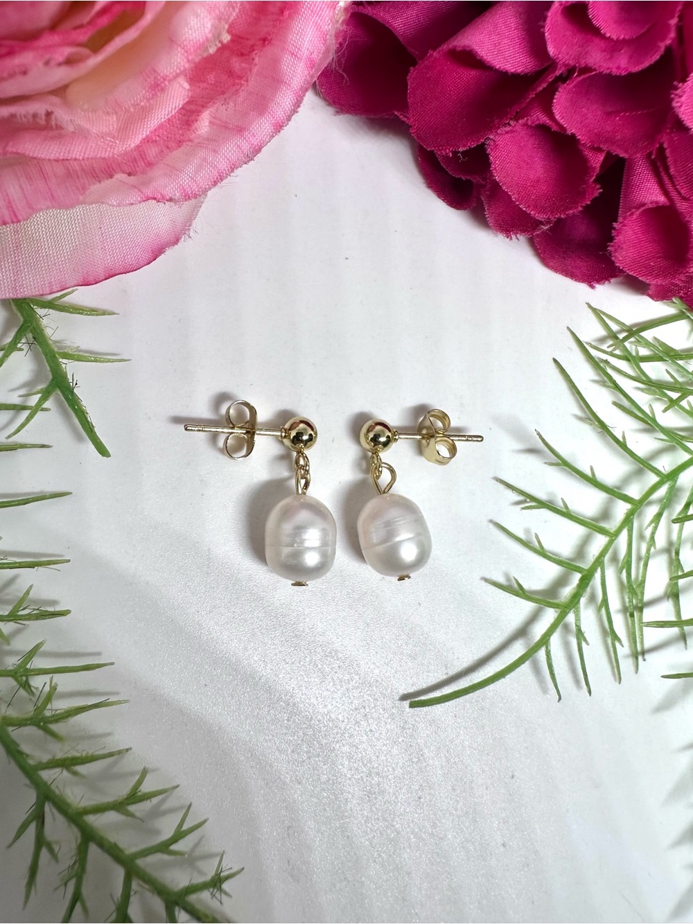 NEW⚜️Freshwater Pearl Single Drop Earrings